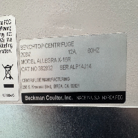 Beckman Coulter Allegra X-15R Refrigerated Centrifuge image 3
